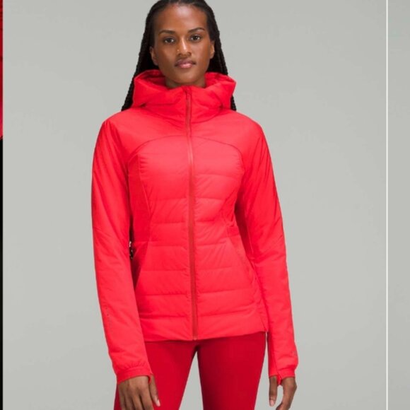 Lululemon Down for It All Jacket Carnation Red like new - Picture 2 of 15